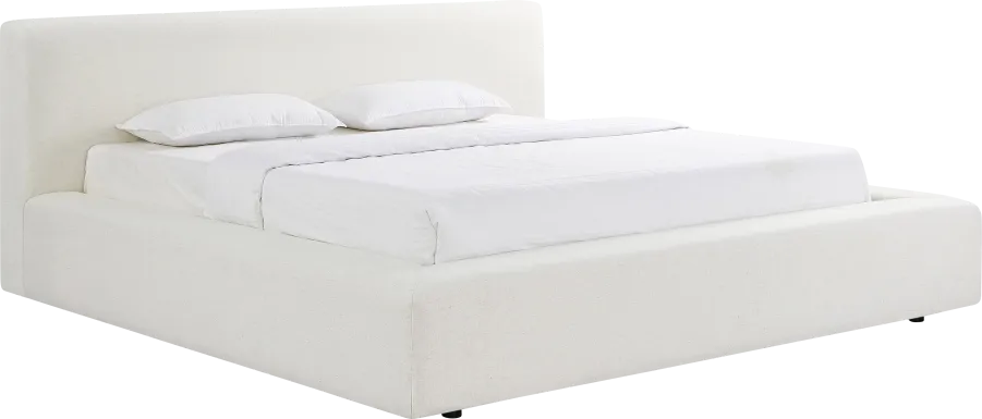 Lemonwares Cream King Storage Bed