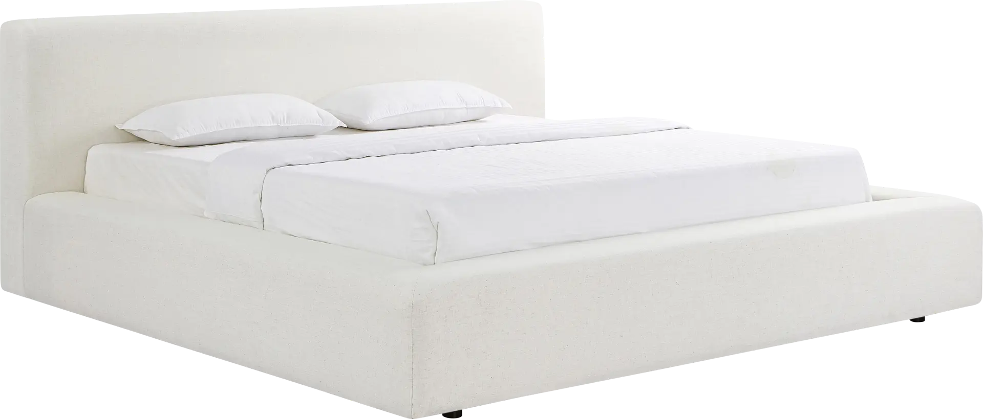 Lemonwares Cream King Storage Bed
