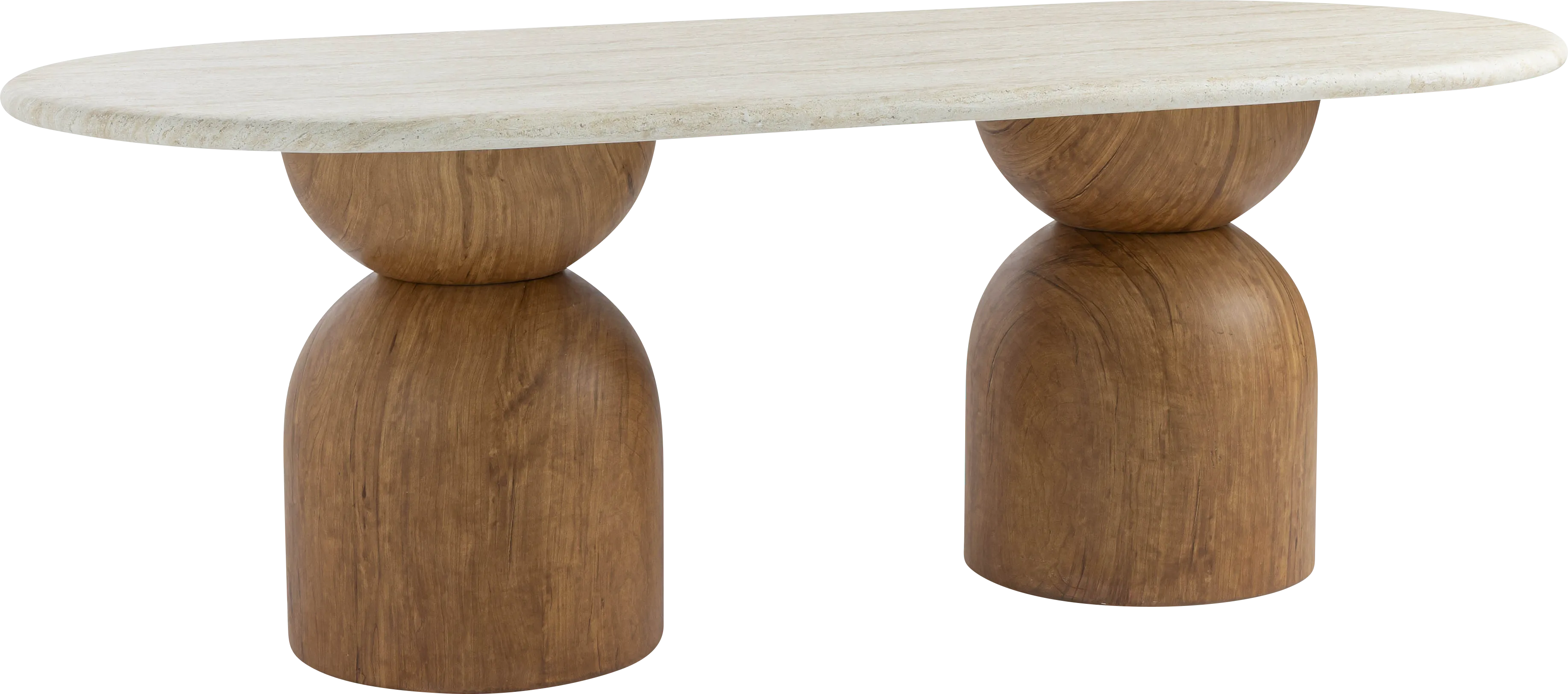 Sandeep Brown Oval Dining Table - Thumbnail - Image 1