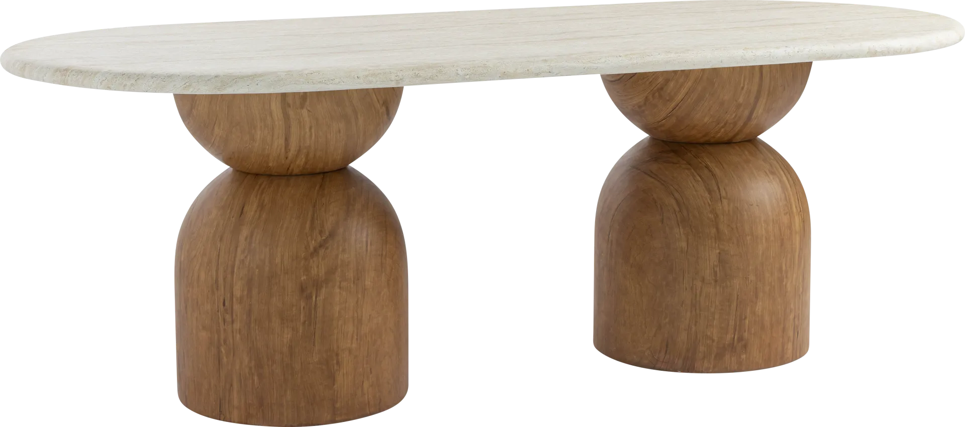 Sandeep Brown Oval Dining Table - Image 1