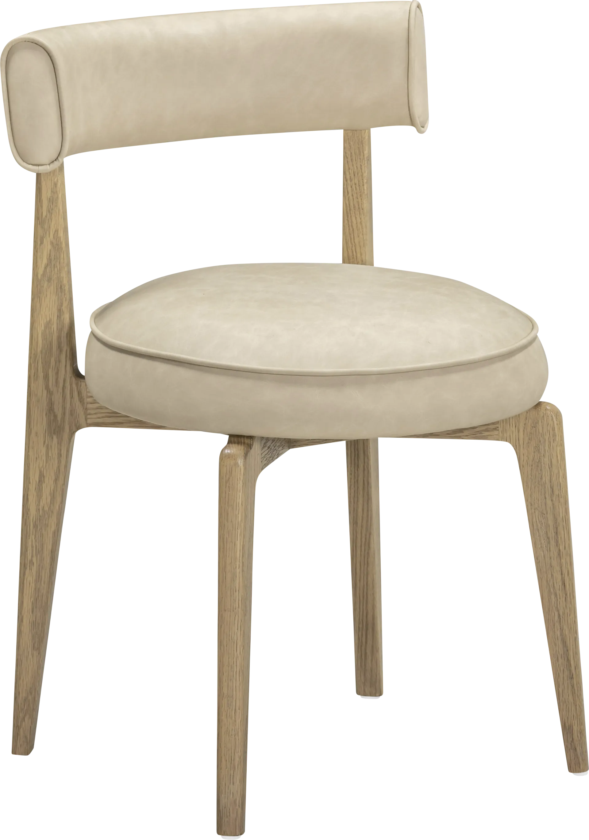 Microbeat Cream Dining Chair - Image 1