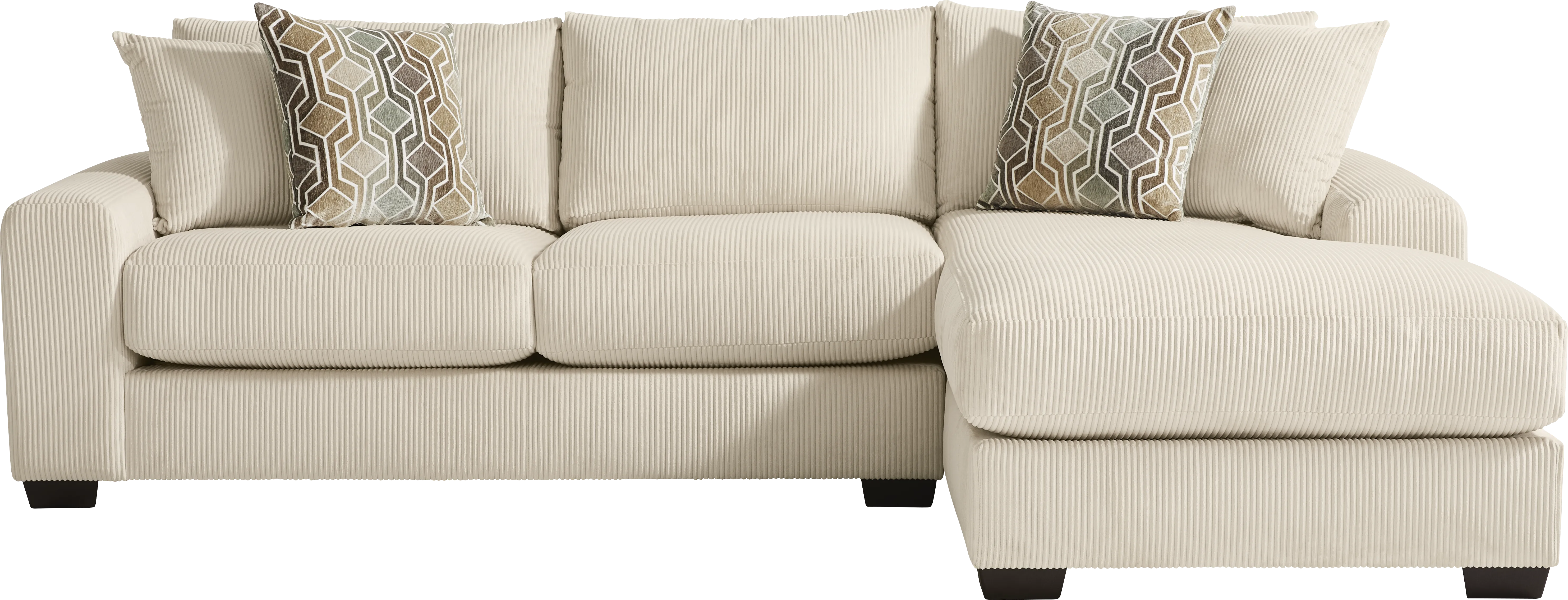 The Challenge Cream 2 Pc Sectional - Thumbnail - Image 1