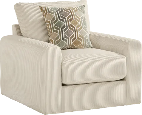 The Challenge Cream Swivel Chair