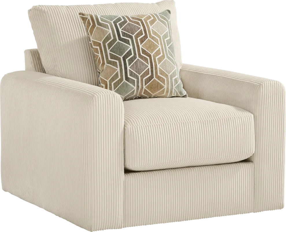 The Challenge Cream Swivel Chair