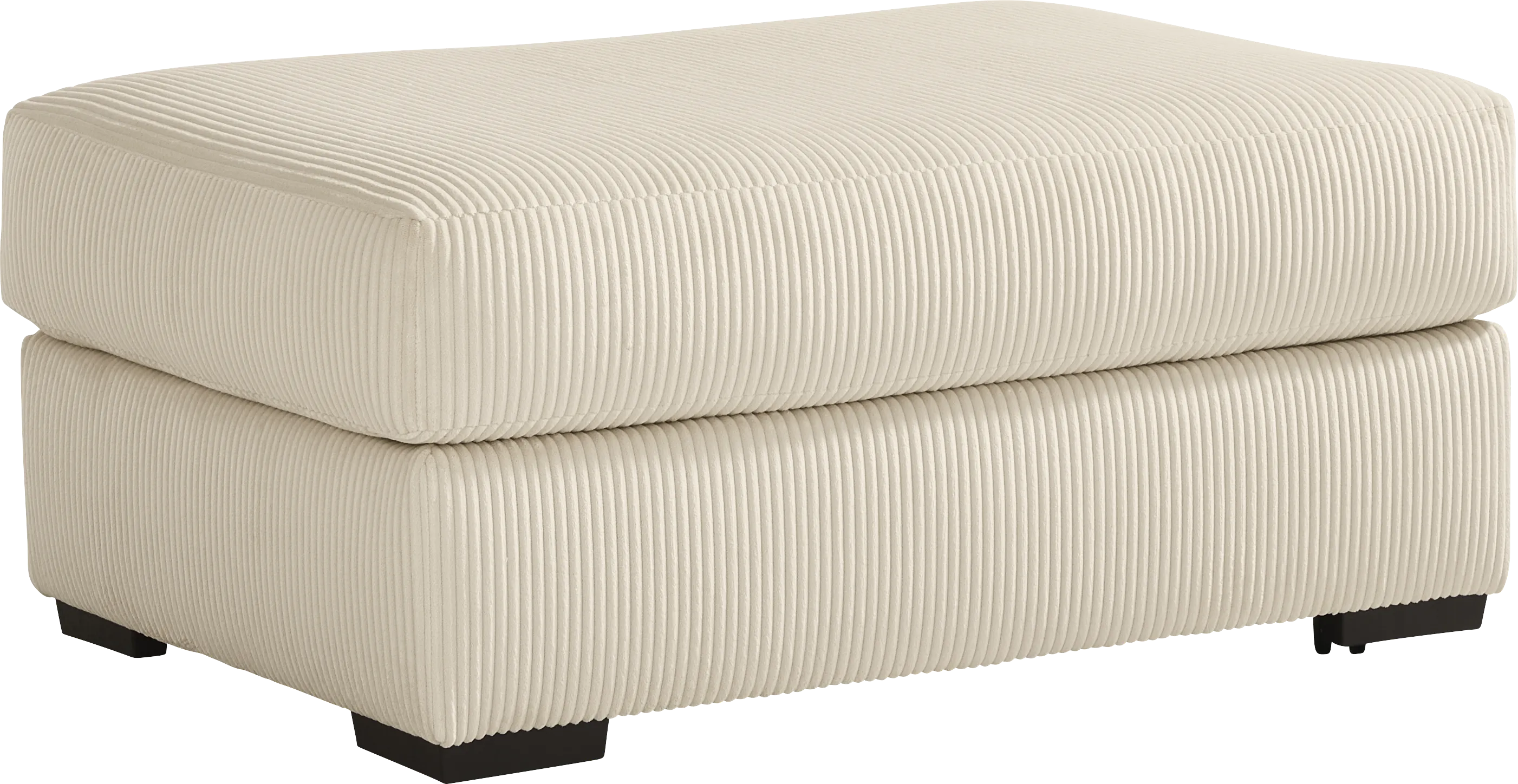 The Challenge Cream Ottoman - Thumbnail - Image 1