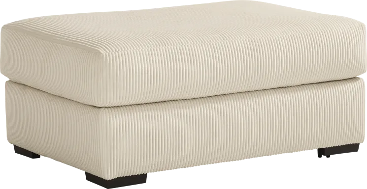 The Challenge Cream Ottoman