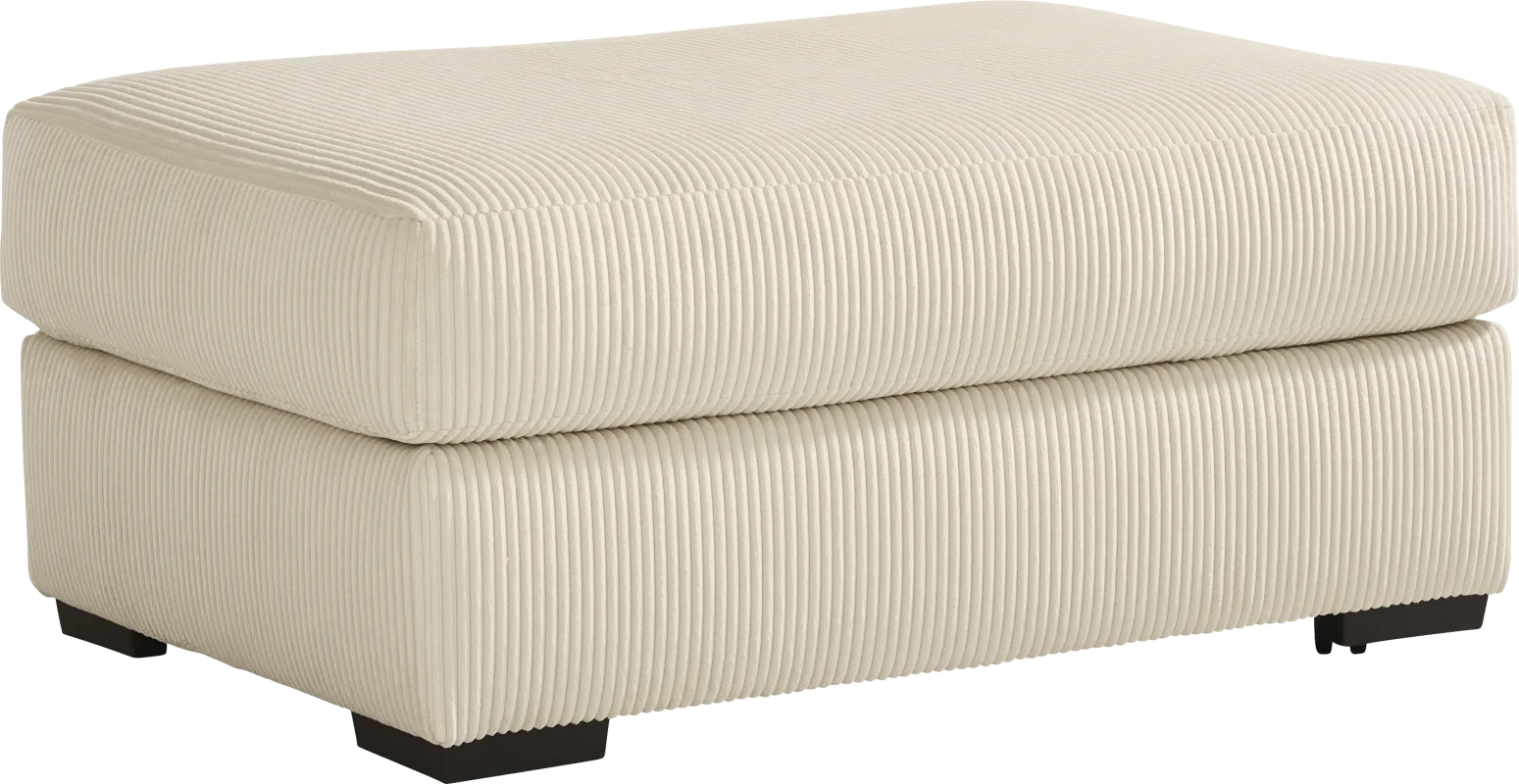 The Challenge Cream Ottoman