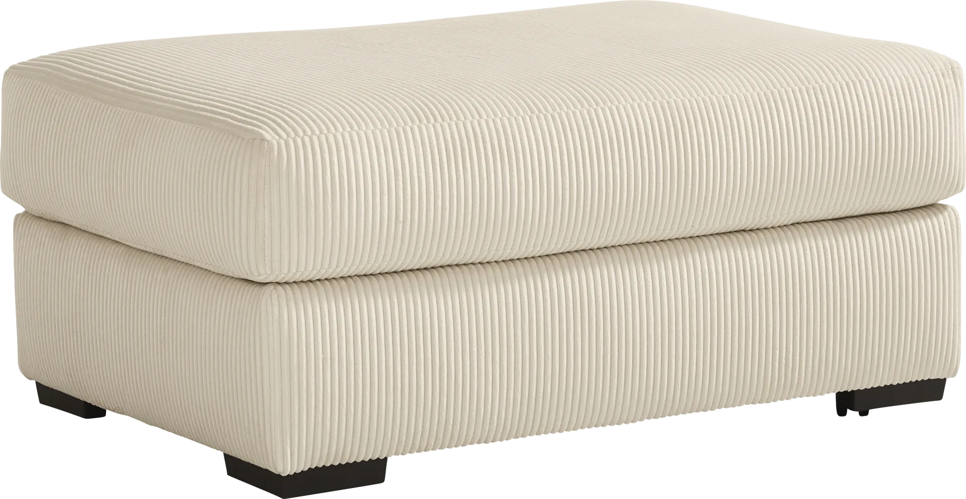 The Challenge Cream Ottoman - Image 1