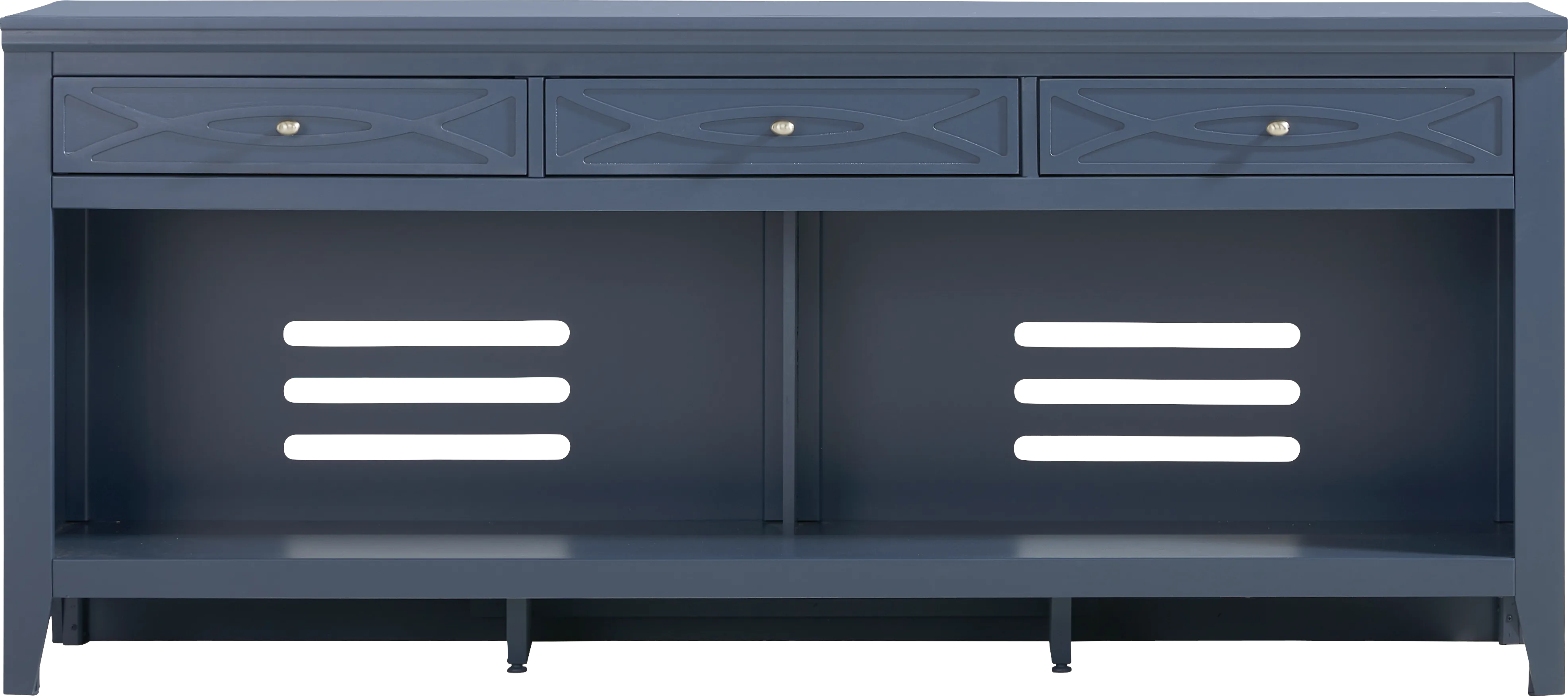 Abbie II Blue 77 in. Console - Thumbnail - Image 1