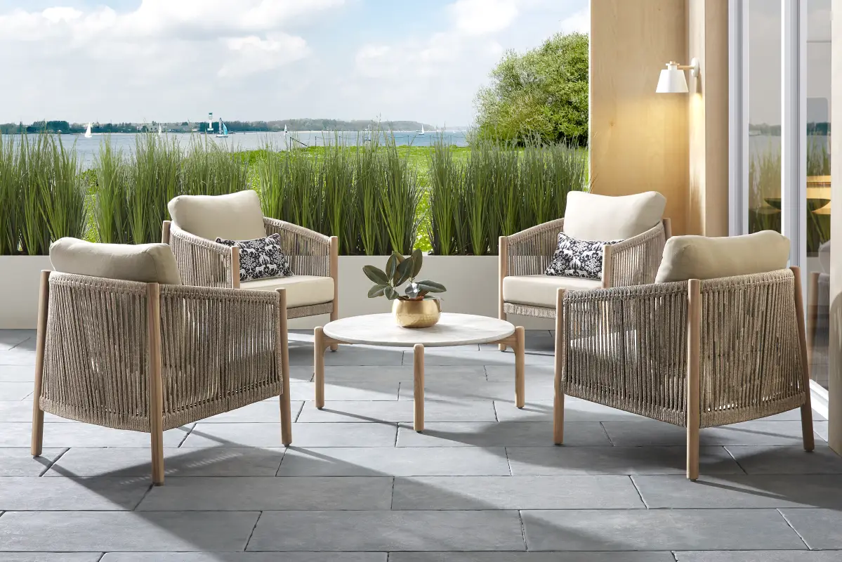 Koda Beige 5 Pc Outdoor Chat Set