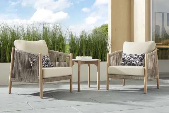 Koda Beige 3 Pc Outdoor Chat Set