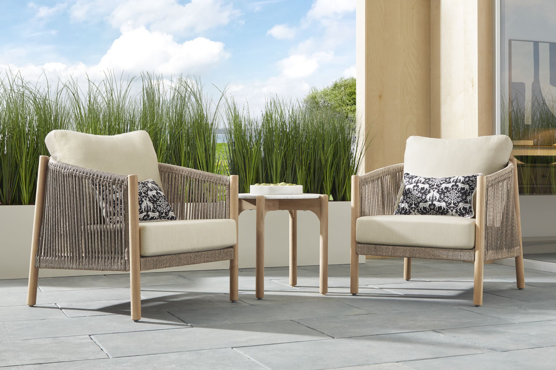 Koda Beige 3 Pc Outdoor Chat Set - Image 1