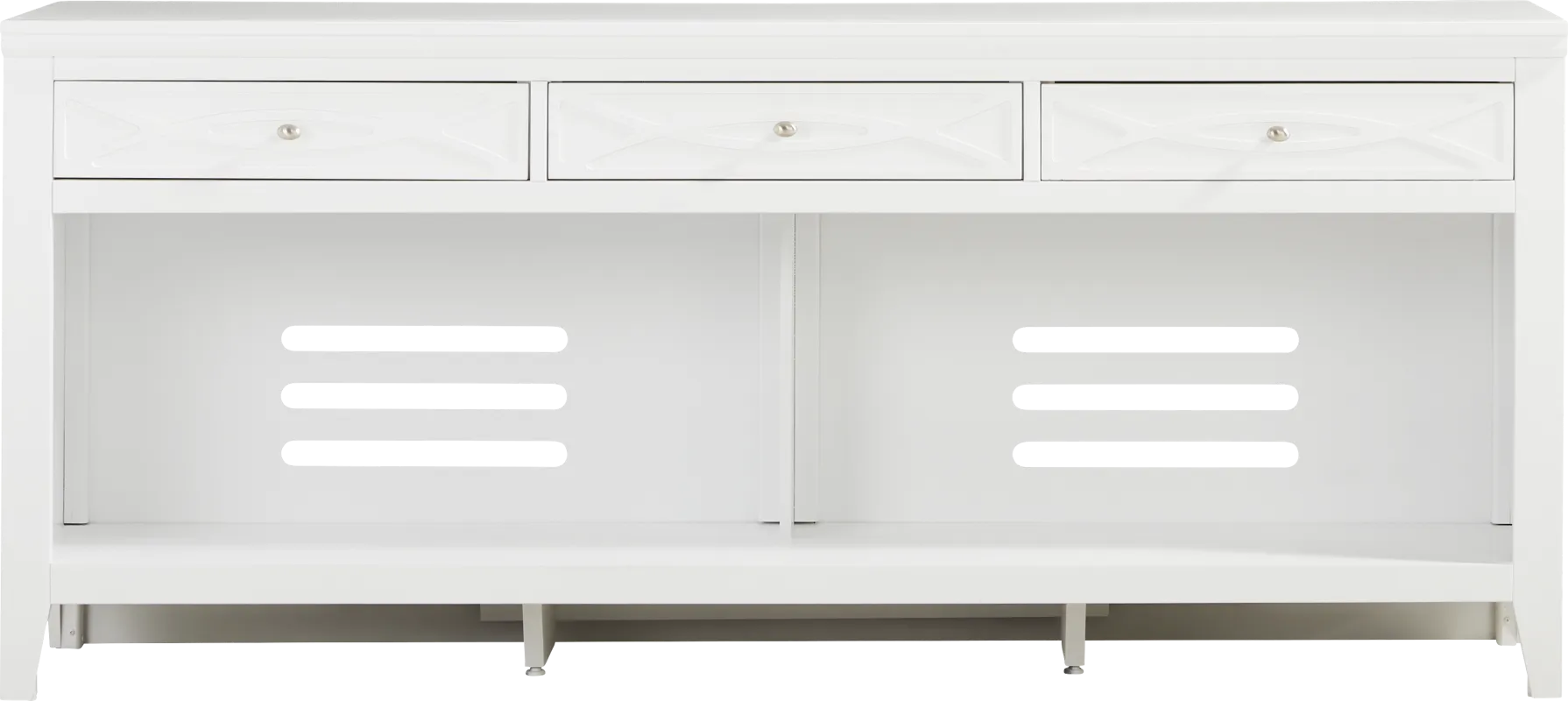 Abbie II White 77 in. Console