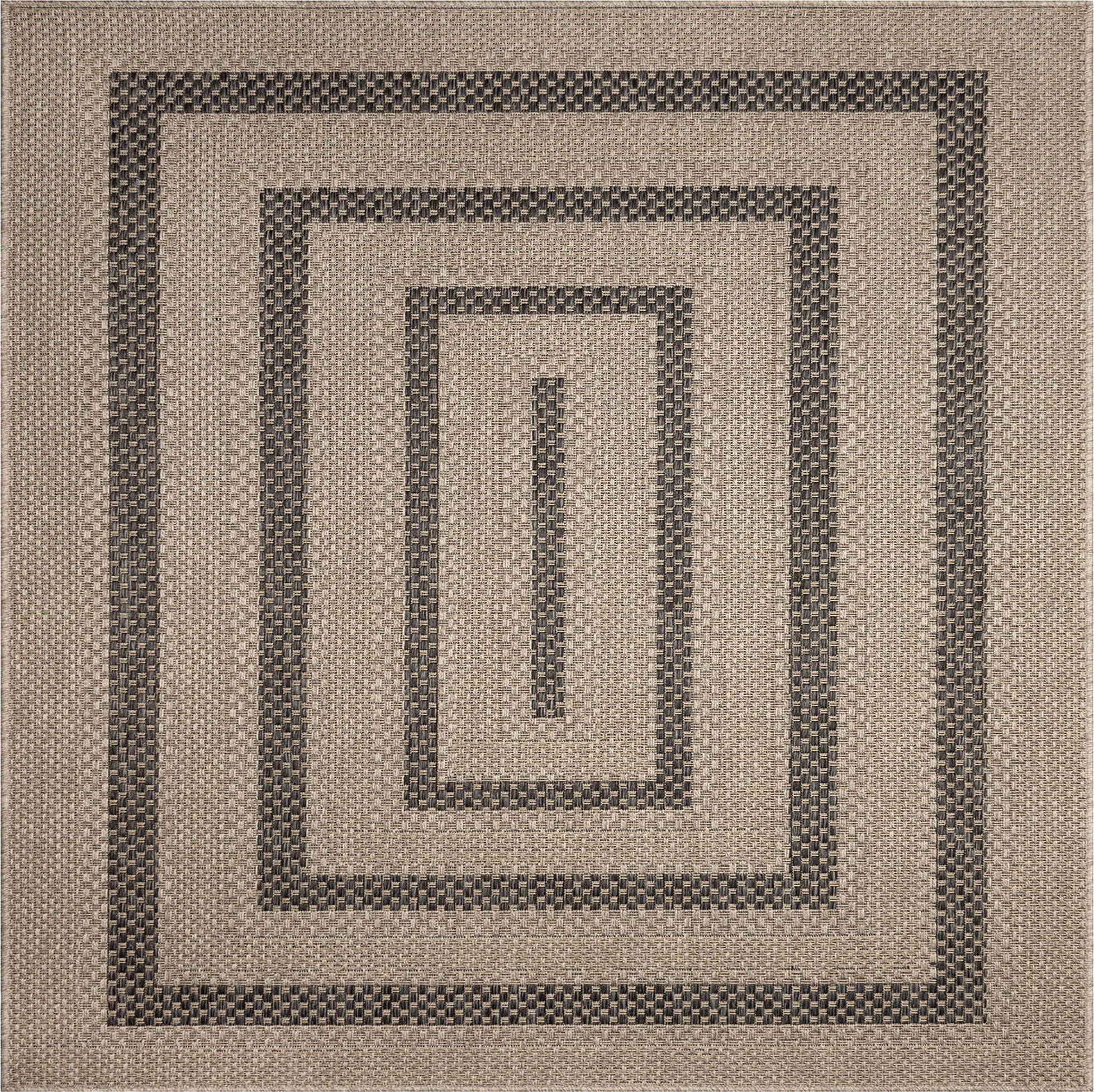 Almoris Taupe 7'10 Sqaure Indoor/Outdoor Rug - Thumbnail - Image 1