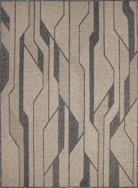 Ecrosia Taupe 6'6 x 9'4 Indoor/Outdoor Rug