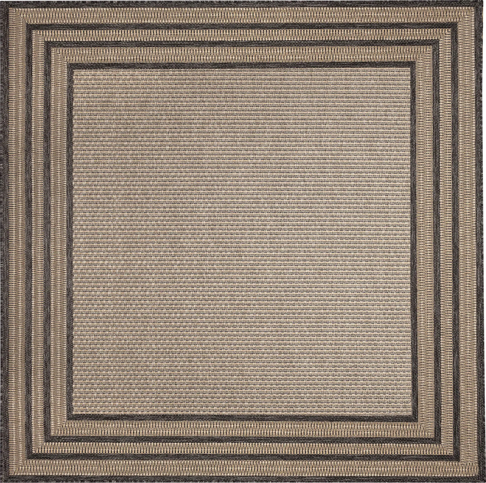 Typha Taupe 7'10 Sqaure Indoor/Outdoor Rug - Thumbnail - Image 1