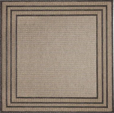 Typha Taupe 7'10 Sqaure Indoor/Outdoor Rug