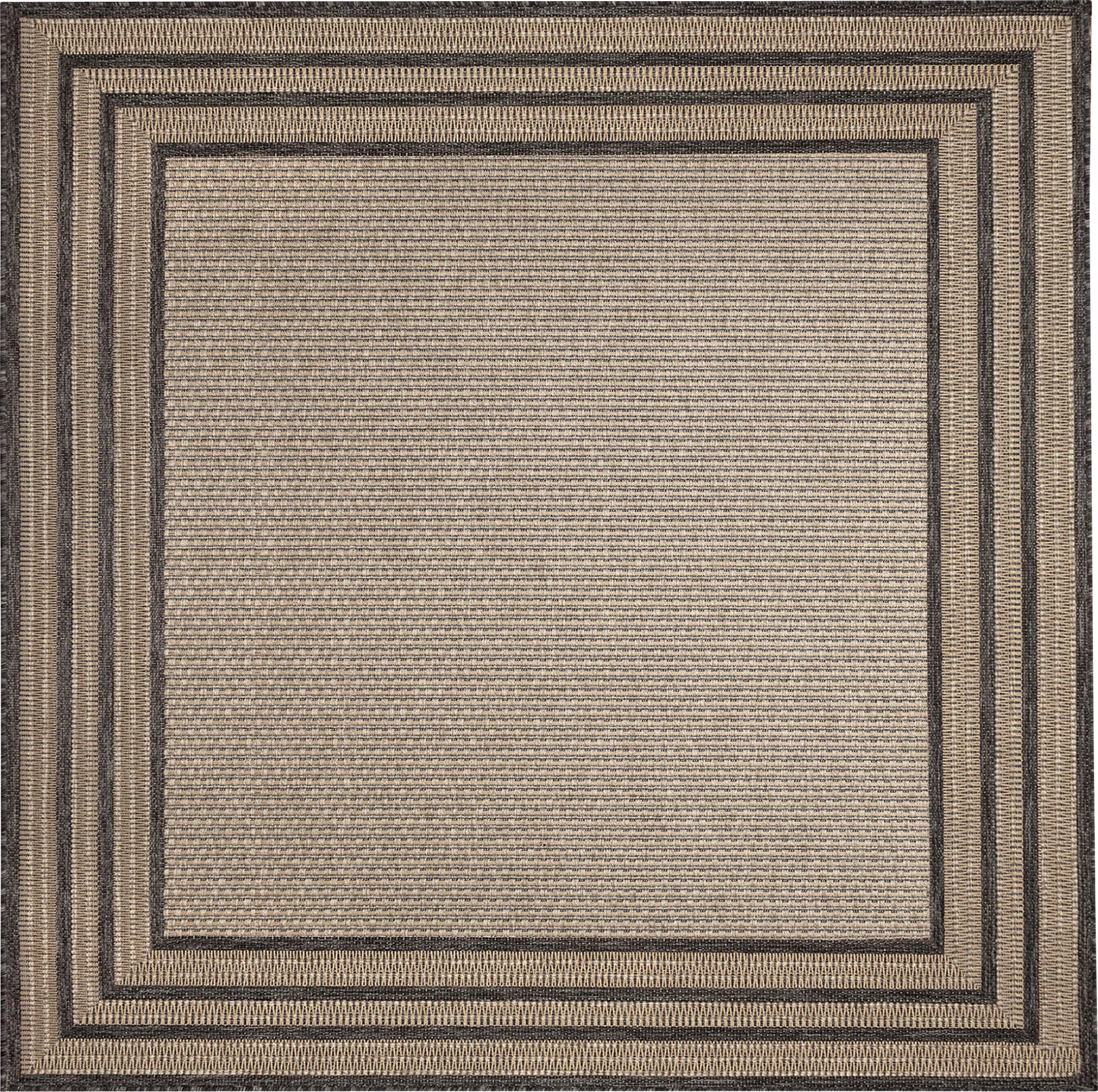 Typha Taupe 7'10 Sqaure Indoor/Outdoor Rug - Image 1