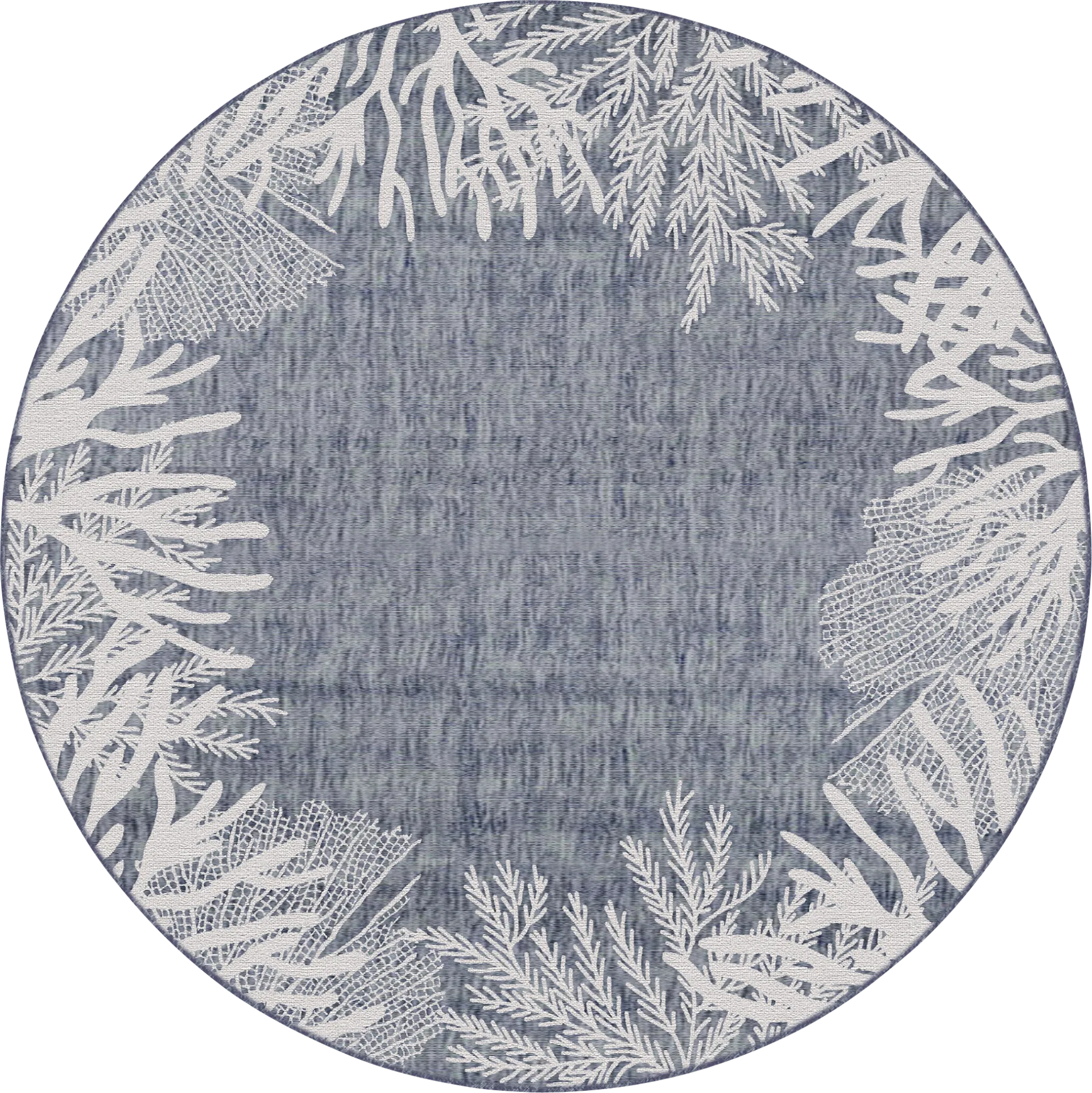 Briza Navy 7'10 Round Indoor/Outdoor Rug - Image 1