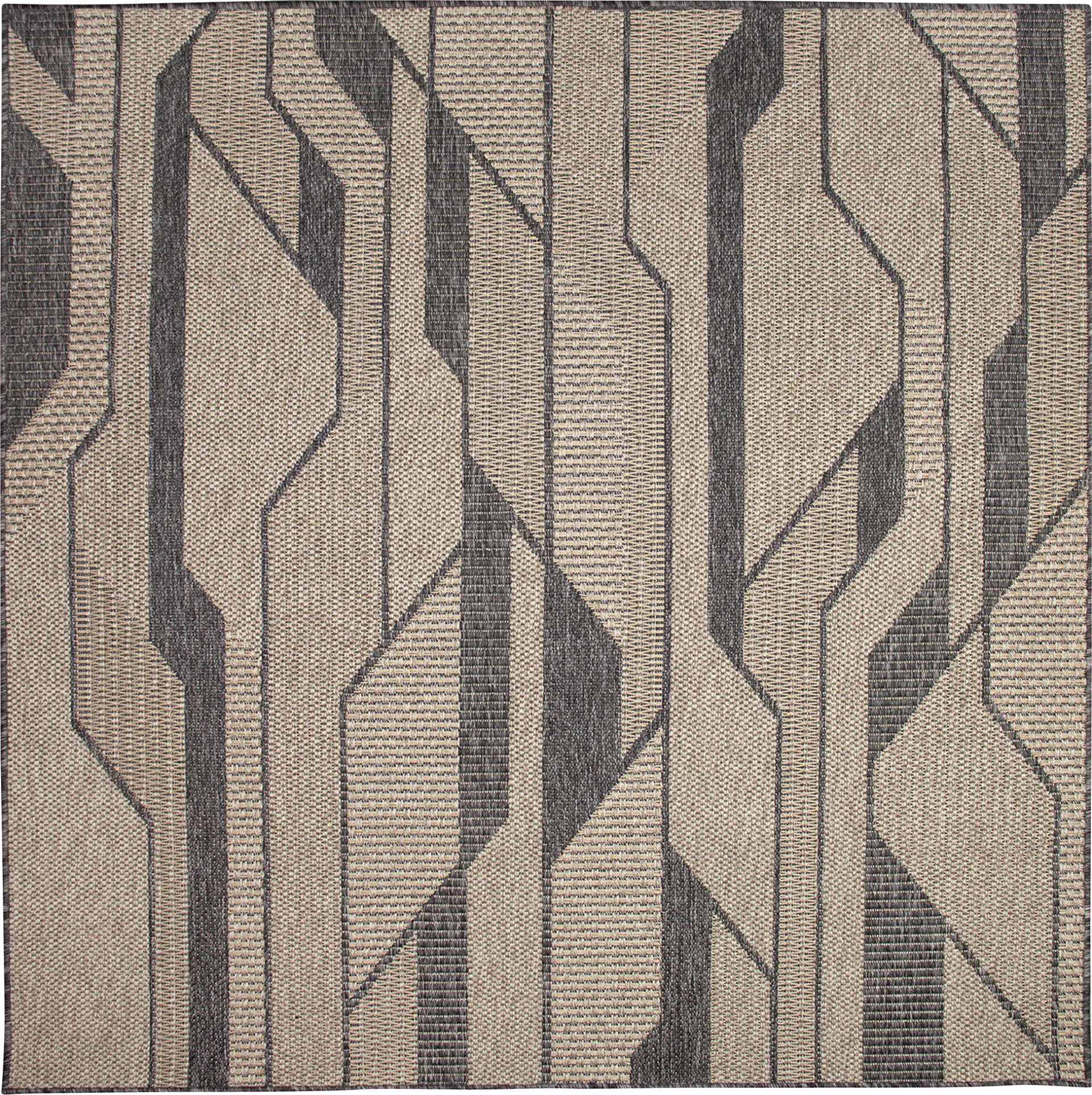 Ecrosia Taupe 7'10 Square Indoor/Outdoor Rug - Image 1