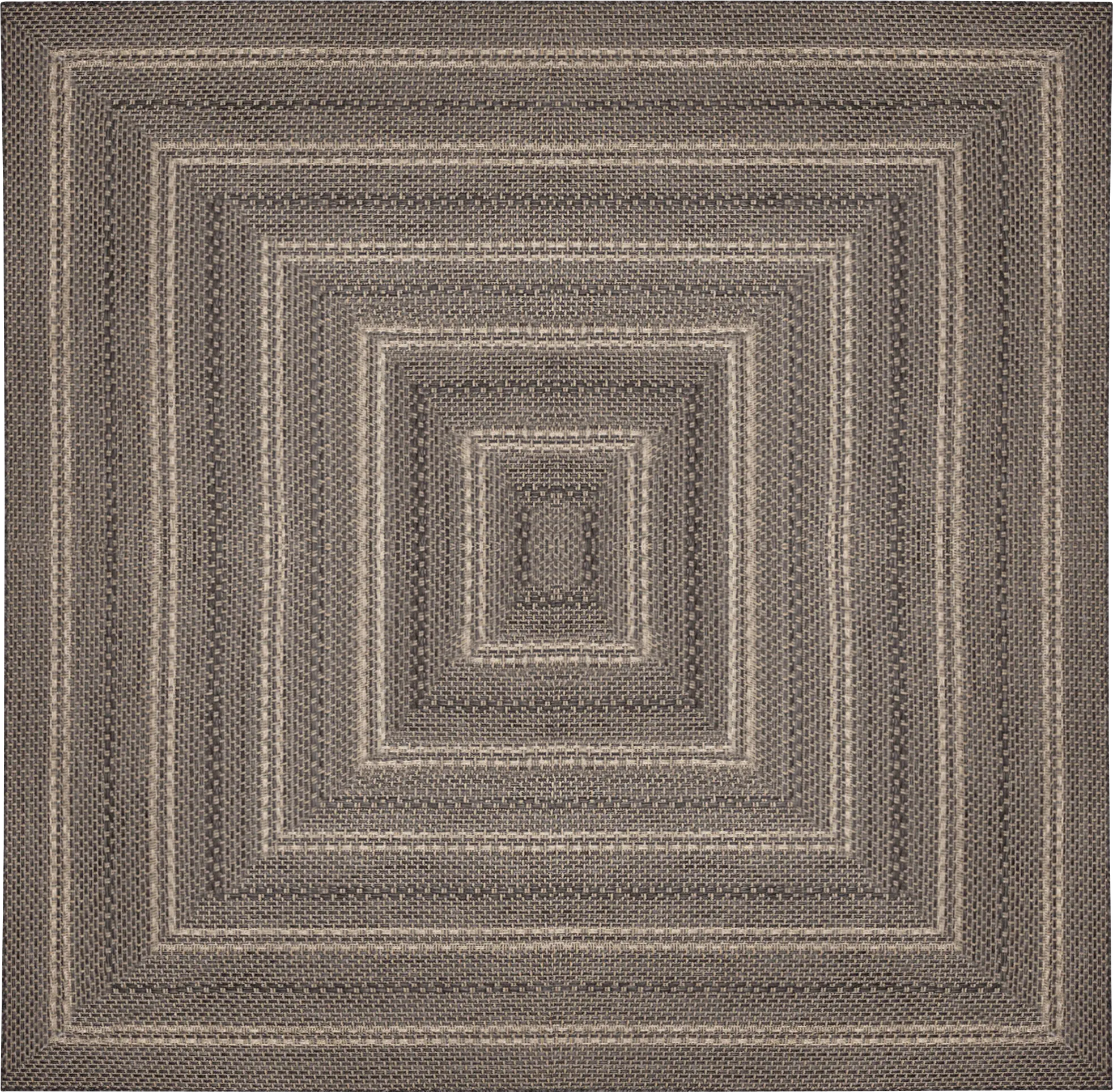Almoris Black 7'10 Sqaure Indoor/Outdoor Rug - Thumbnail - Image 1