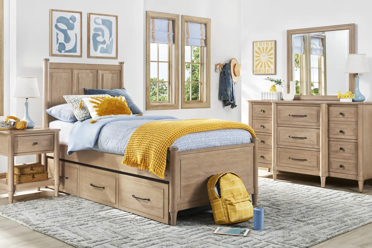 Kids Lindbrook Sand Twin Panel Bedroom