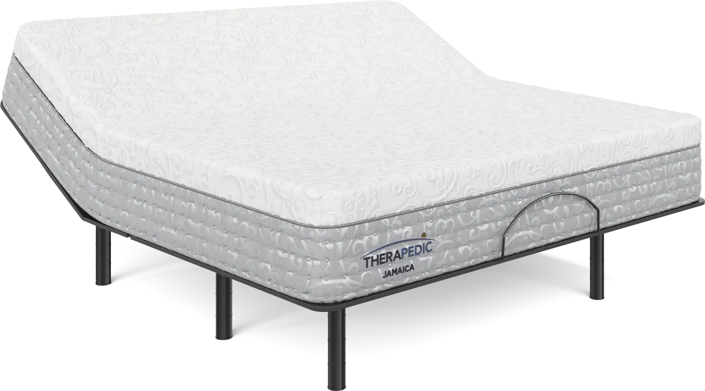 Therapedic Jamaica King Mattress with Head Up Only Base