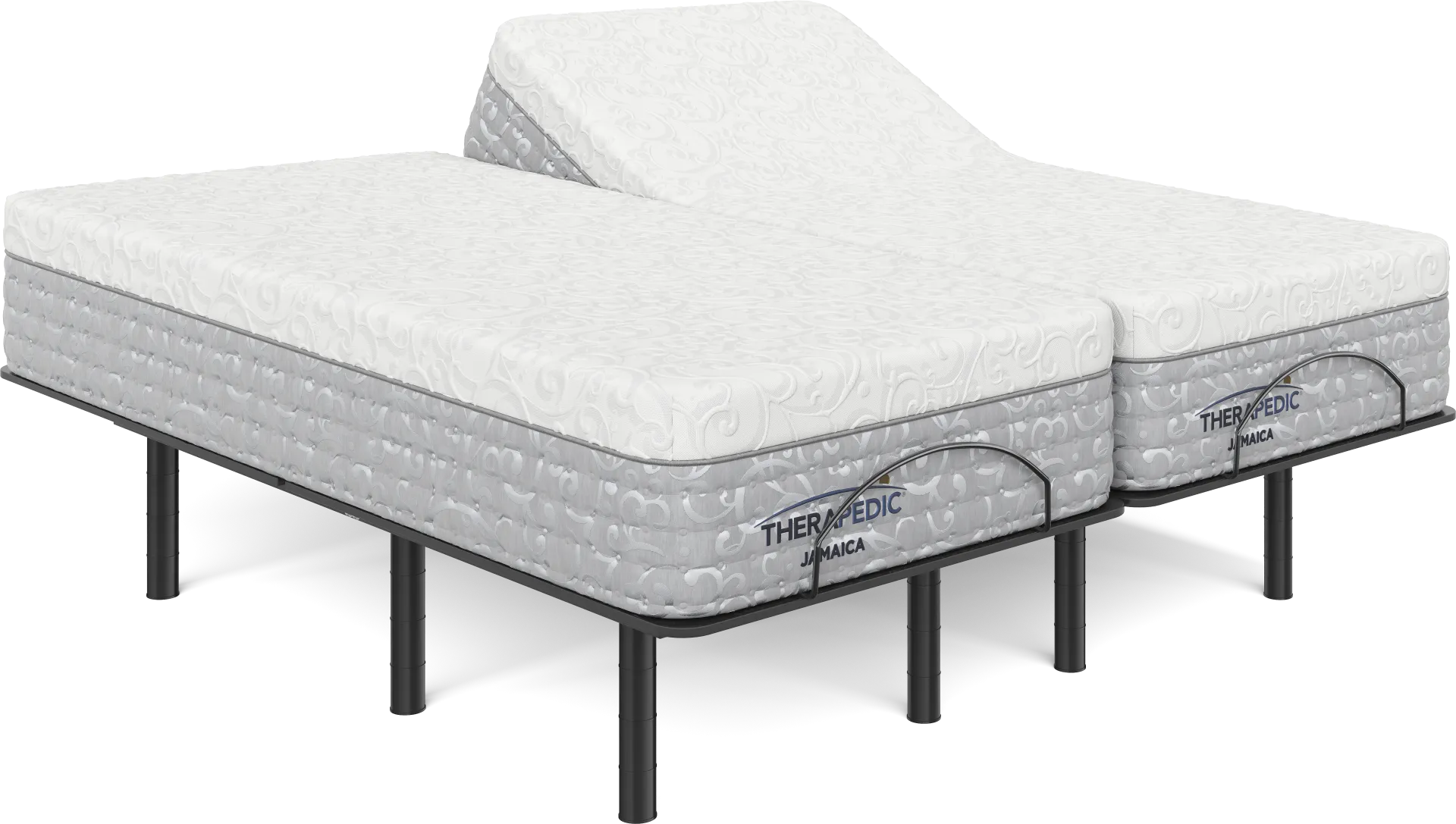 Therapedic Jamaica Split King Mattress with Head Up Only Base - Image 1