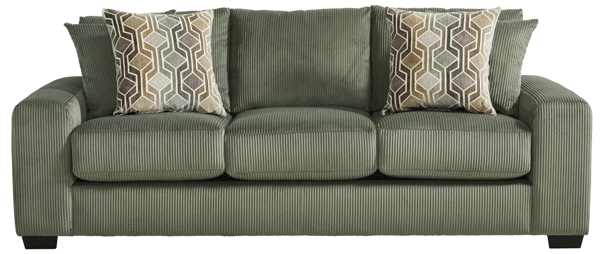 green sofa