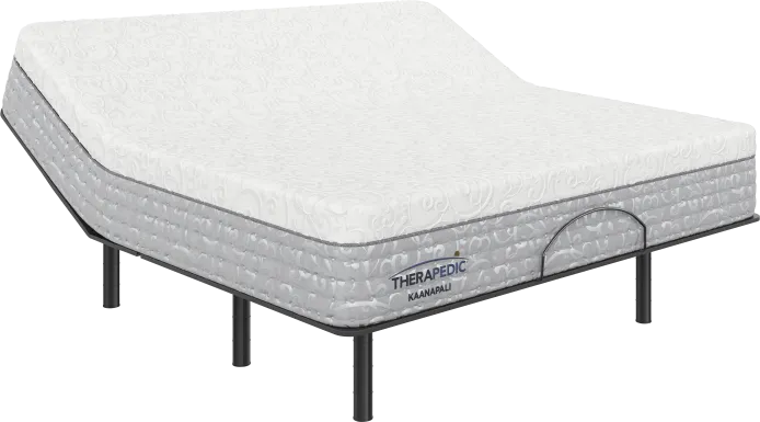 Therapedic Kaanapali King Mattress with Head Up Only Base