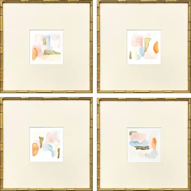 Aymee Orange Artwork, Set of 4