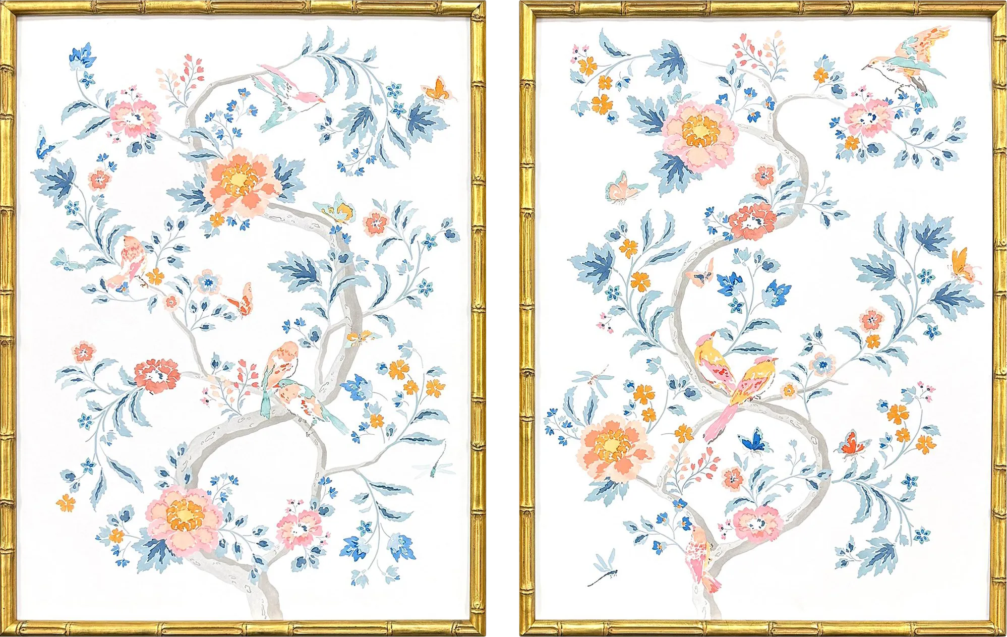 All The Flowers Blue Artwork, Set of 2 - Thumbnail - Image 1