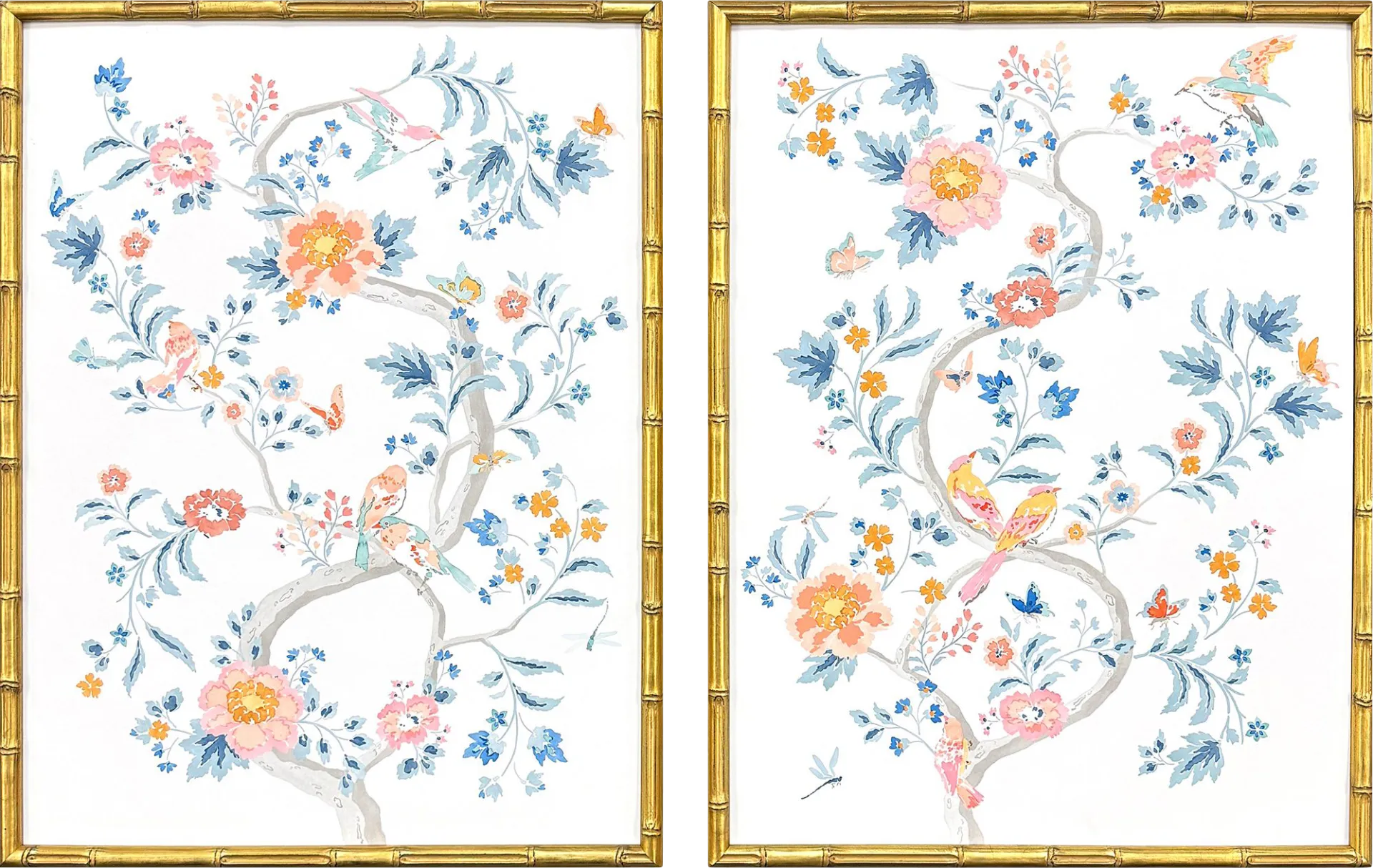 All The Flowers Blue Artwork, Set of 2 - Image 1