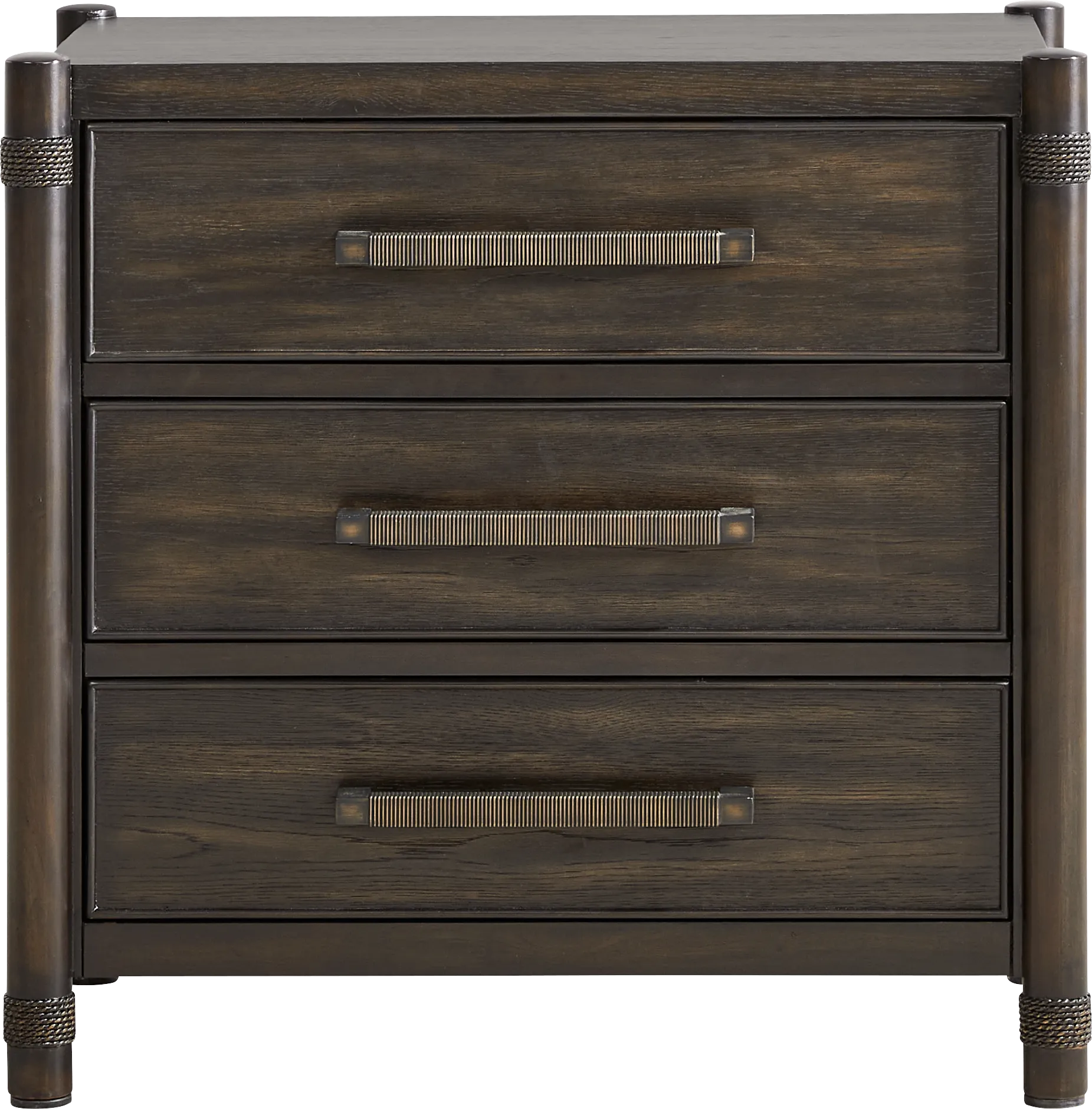 Vineyard Estates Brown 3-Drawer Nightstand - Thumbnail - Image 1