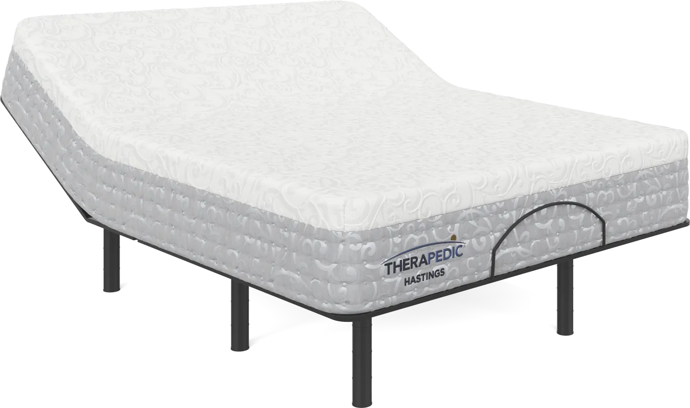 Therapedic Hastings Queen Mattress with Head Up Only Base