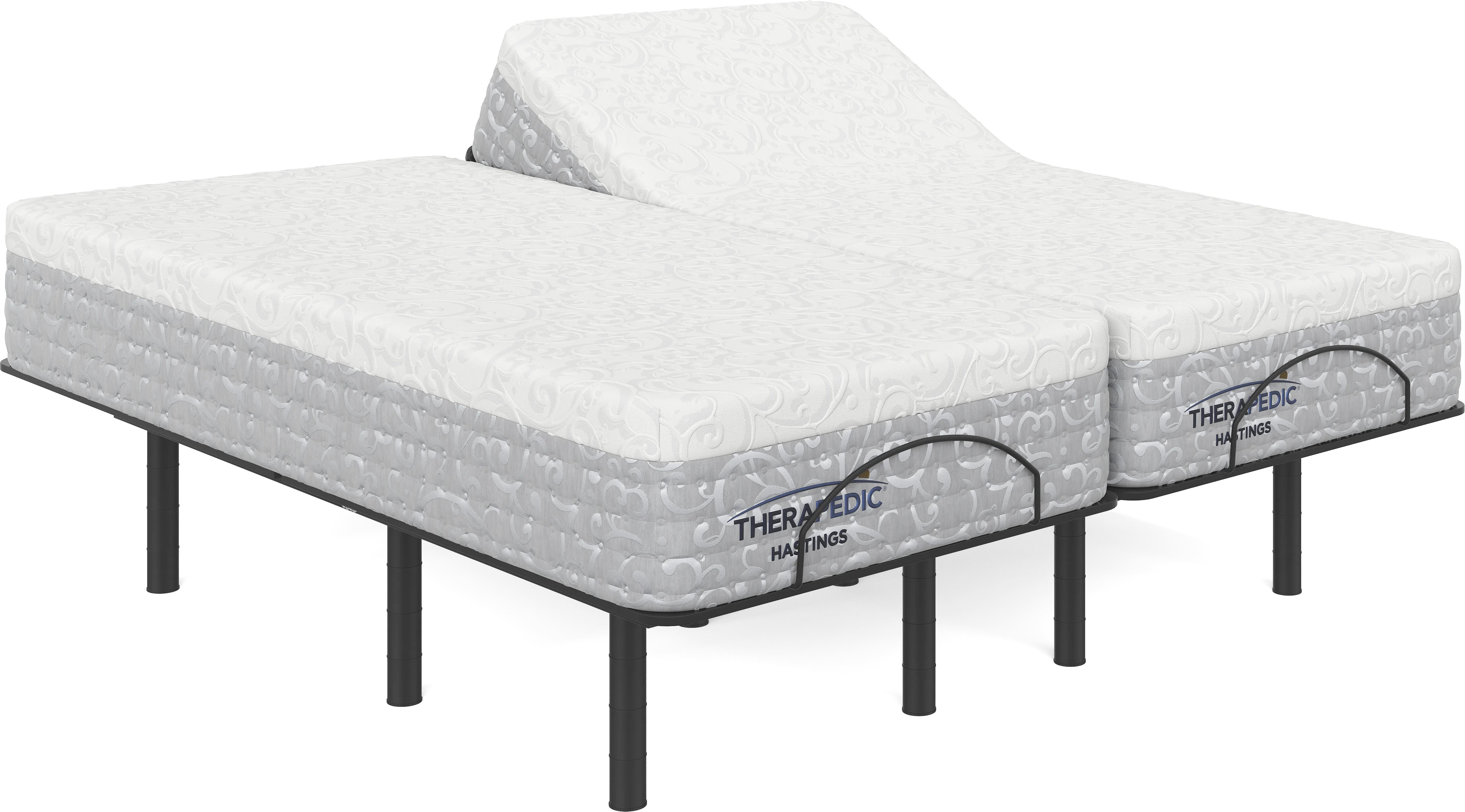 Therapedic Hastings Split King Mattress with Head Up Only Base - Thumbnail - Image 1