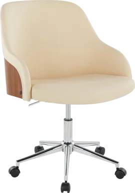 Bryta V Cream Desk Chair