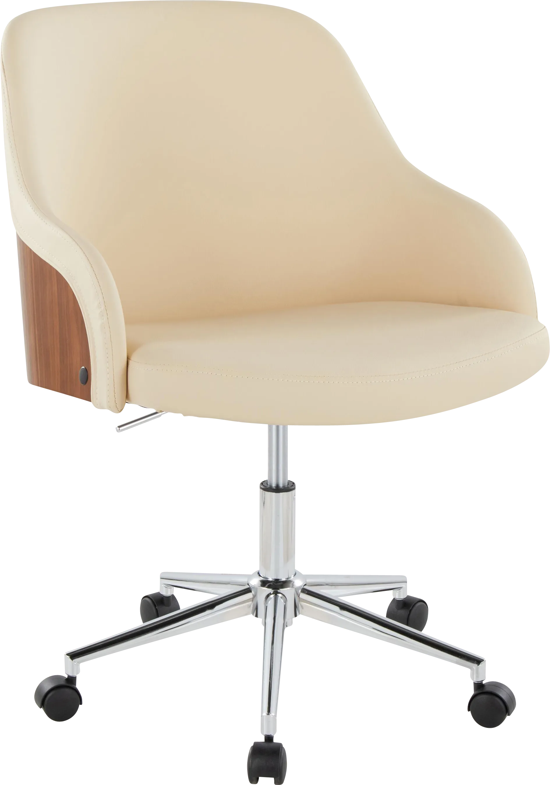 Bryta V Cream Desk Chair - Image 1