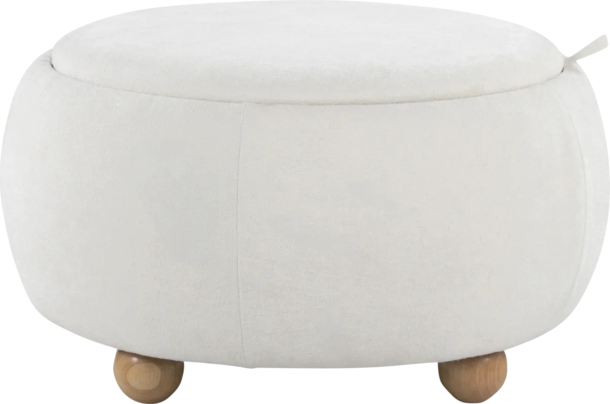Betana White Ottoman