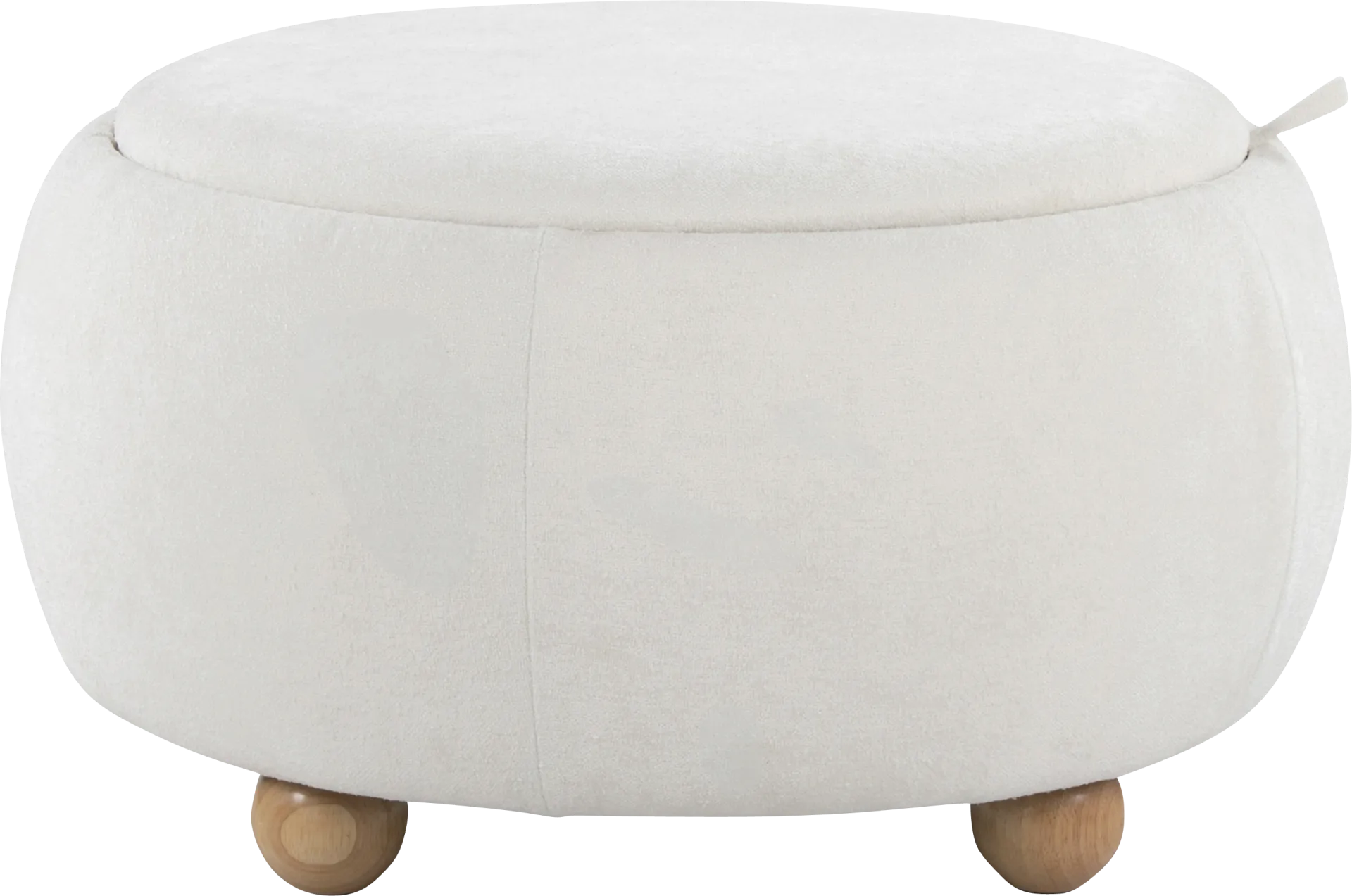 Betana White Ottoman - Image 1