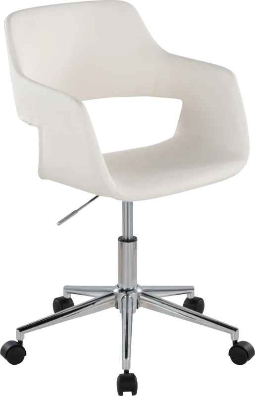 Whisp III White Desk Chair