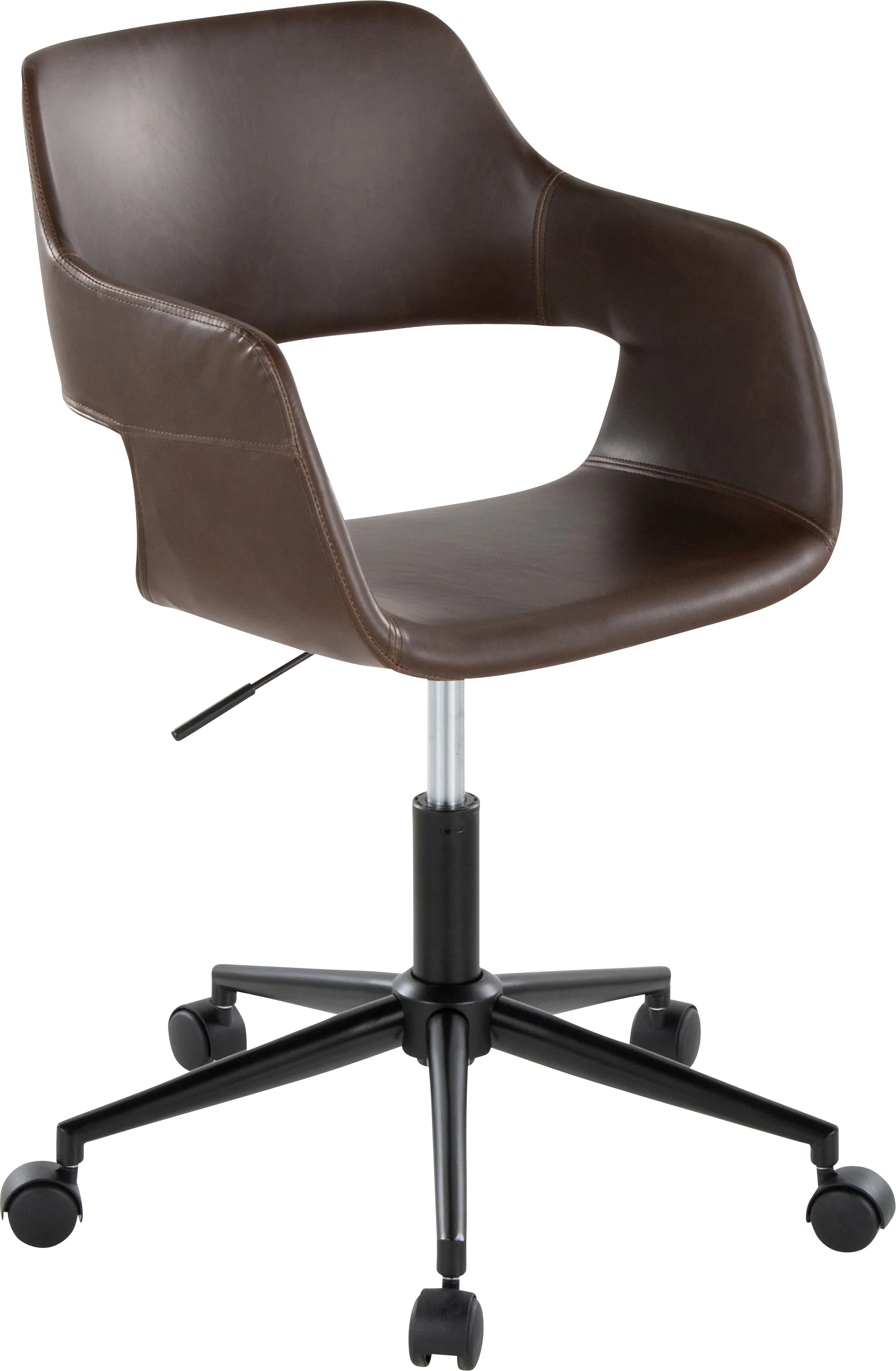 Whisp II Dark Brown Desk Chair - Thumbnail - Image 1