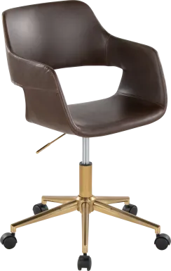 Whisp I Dark Brown Desk Chair