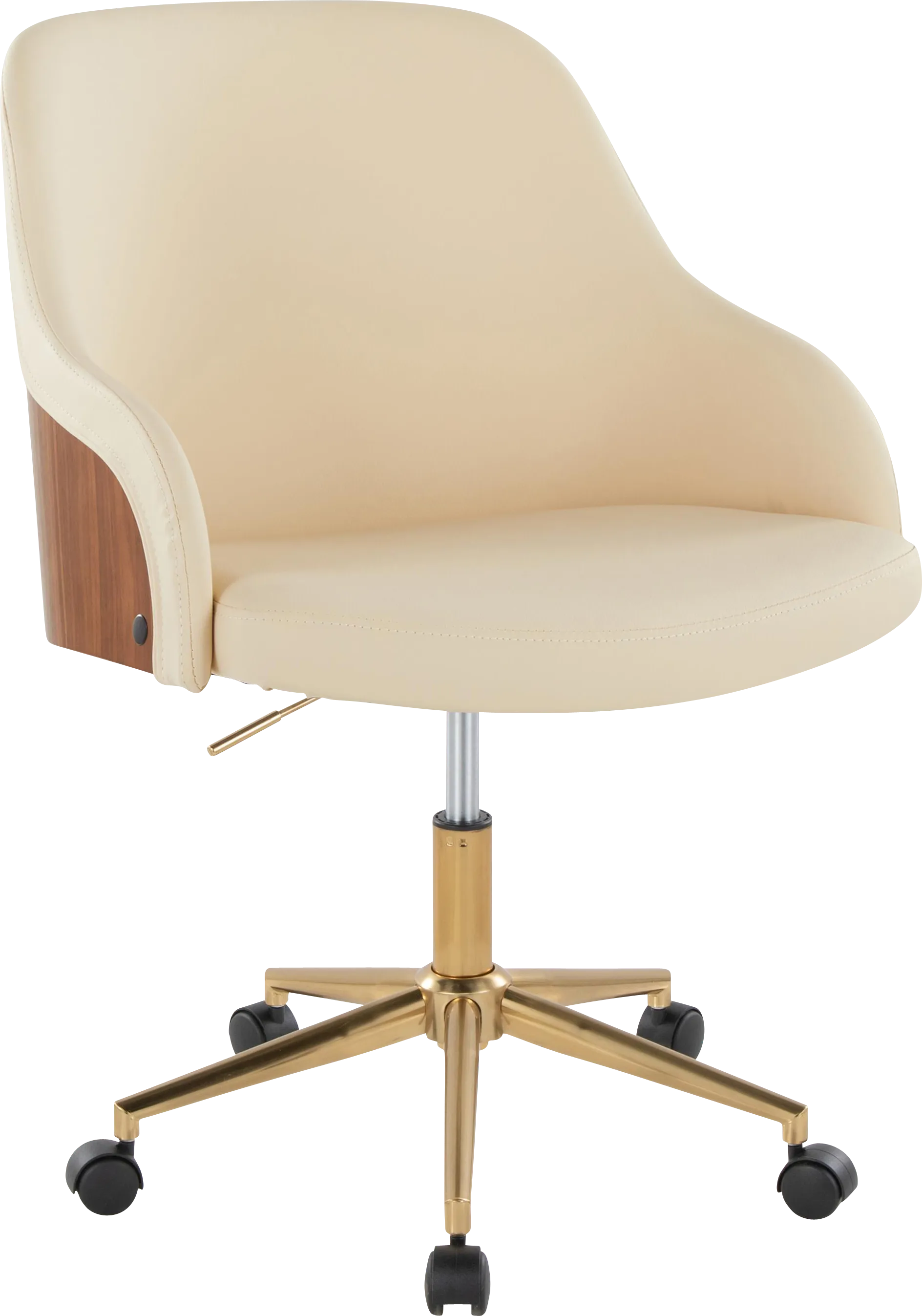 Bryta VI Cream Desk Chair - Thumbnail - Image 1