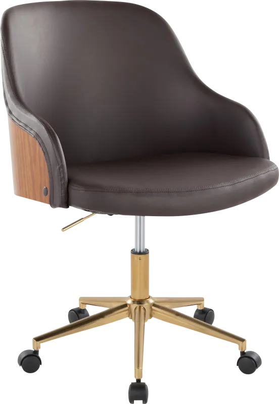 Bryta VI Brown Desk Chair