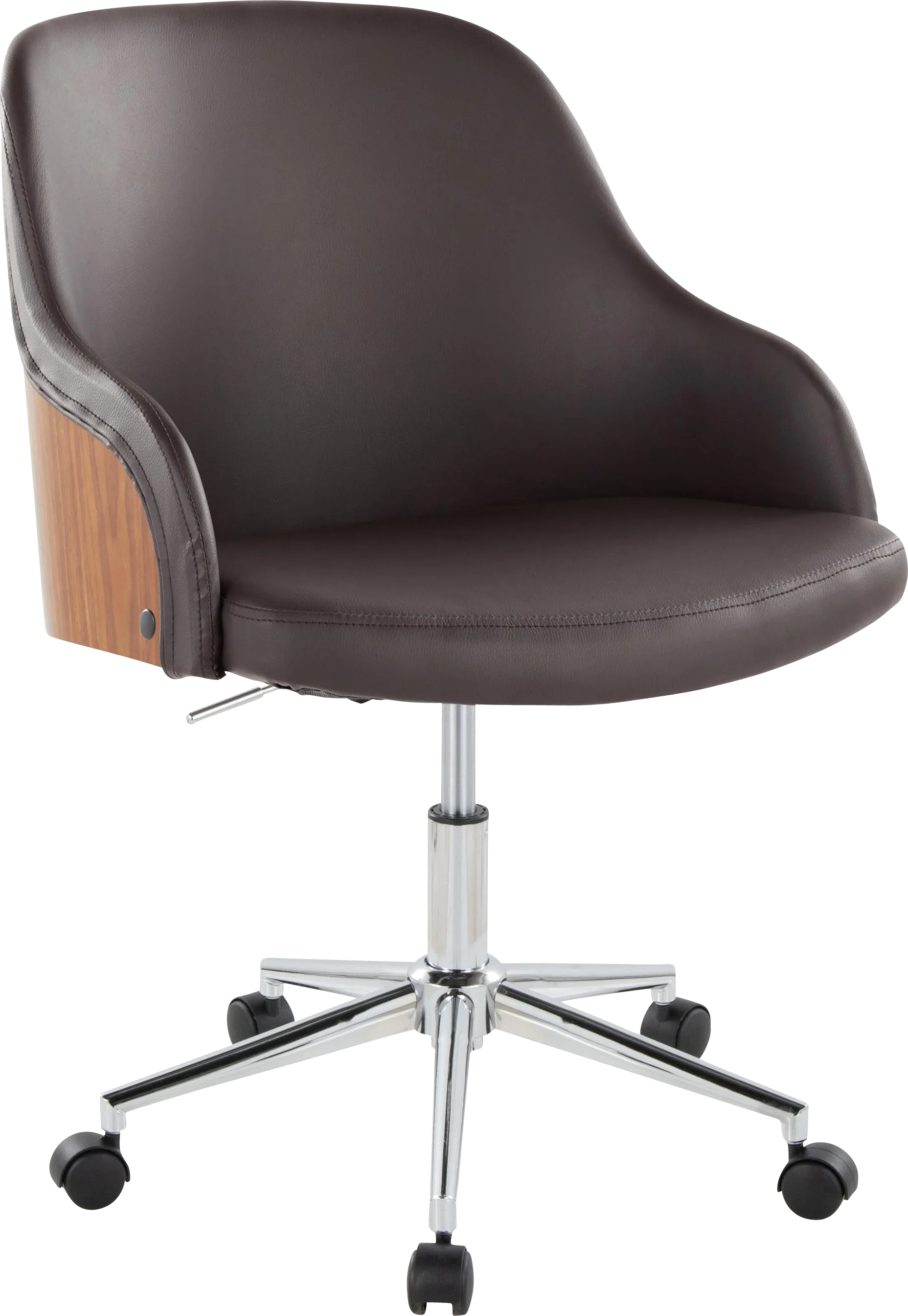 Bryta V Brown Desk Chair - Thumbnail - Image 1