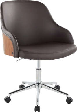 Bryta V Brown Desk Chair