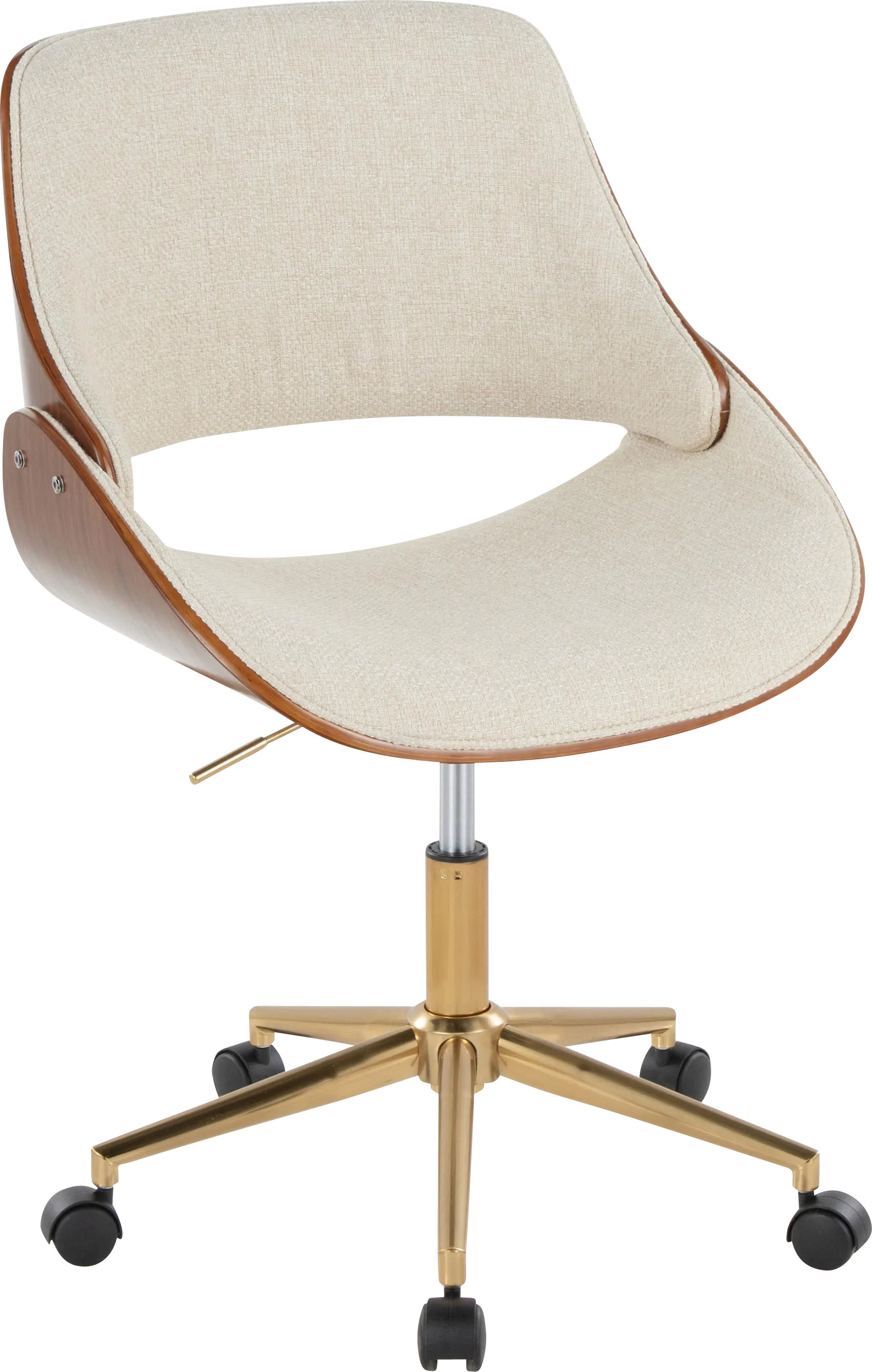 Eilyn II Cream Desk Chair - Thumbnail - Image 1