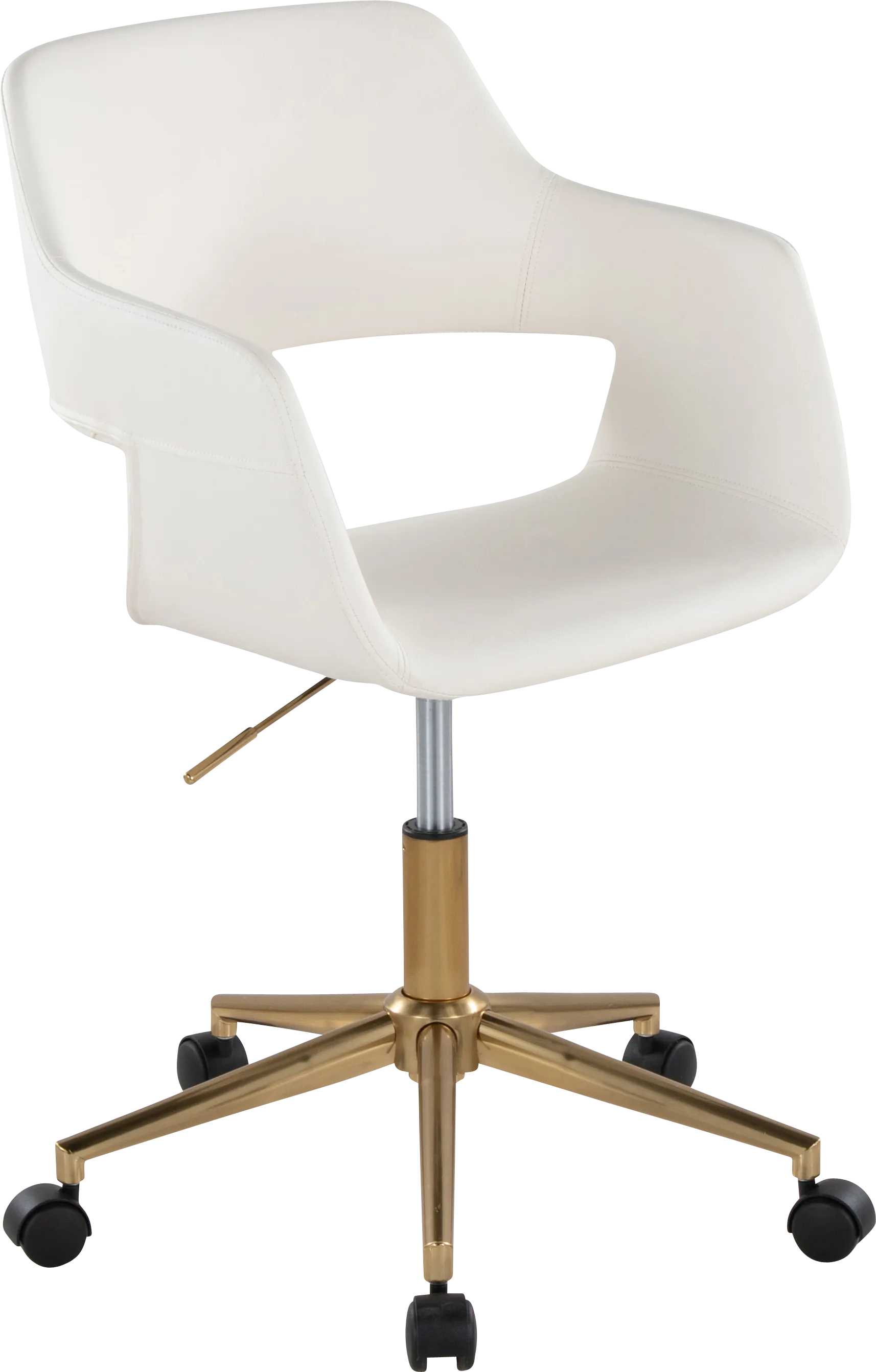 Whisp I White Desk Chair - Image 1