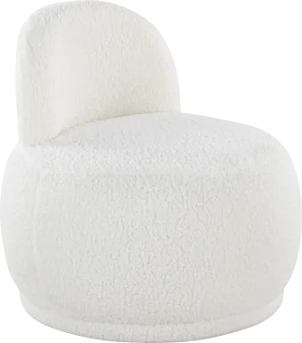 Suska White Accent Chair